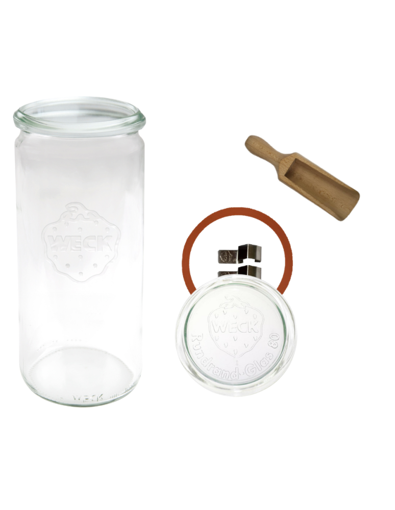 Słoiki weck - Słoik Weck 1l 1040ml ogórki CYLINDER miarka zapinki wieko gumka 1szt - product b2b.wamar.biz 2