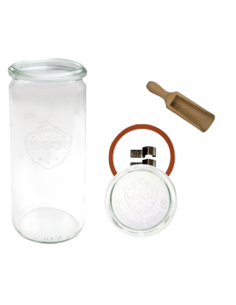 Słoik Weck 1l 1040ml ogórki CYLINDER miarka zapinki wieko gumka 1szt - product 2