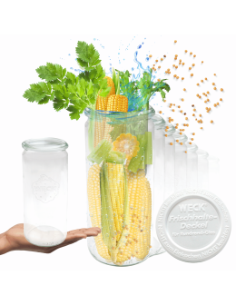 Słoiki Weck 1l CYLINDER do kawy 1040ml słoik weki plastikowe wieka 12szt