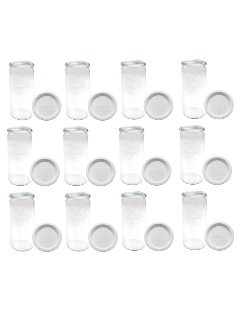 Słoiki weck - Słoiki Weck 1l CYLINDER do kawy 1040ml słoik weki plastikowe wieka 12szt - product b2b.wamar.biz 2