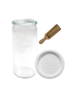 Słoik Weck 1l  CYLINDER produkty sypkie plastikowe wieko MIARKA 1szt 1040ml - product 2