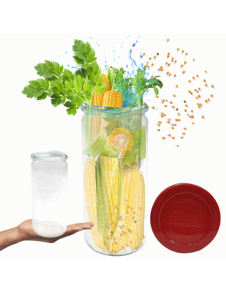 Słoiki weck - Słoik Weck 1l na soki CYLINDER szczelne silikonowe wieko 1szt 1040ml - produkt b2b.wamar.biz 1