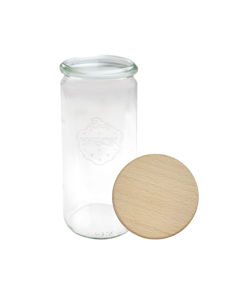 Słoiki weck - Słoik Weck 1l na cukierki CYLINDER 1040ml weki drewniane wieko 1szt - product b2b.wamar.biz 2