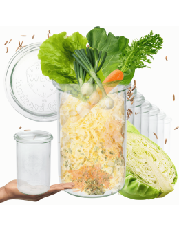 Słoiki Weck 1l słoiki szklane pojemniki MOLD wieka szklane 6szt 1050