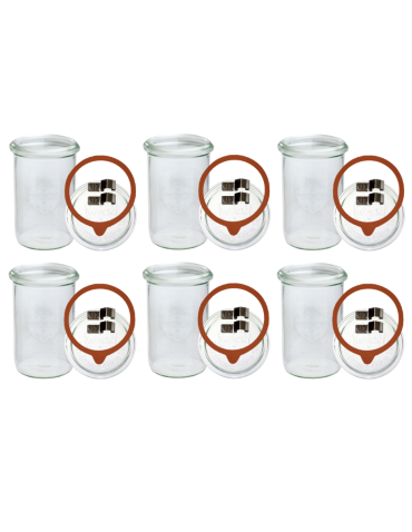 Słoiki Weck 1l 1050ml MOLD żaroodporne zapinki wieko gumka 6szt - product 2