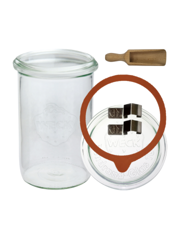 Słoik Weck 1l 1050ml ogórki MOLD miarka zapinki wieko gumka 1szt - product 2