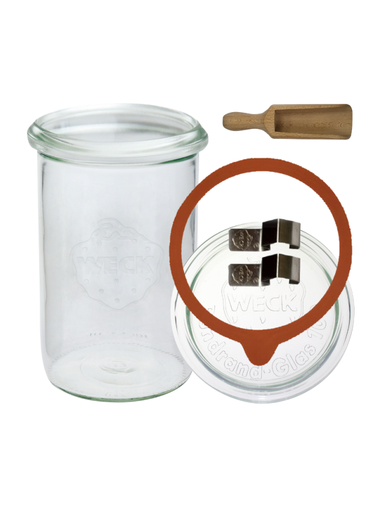 Słoiki weck - Słoik Weck 1l 1050ml ogórki MOLD miarka zapinki wieko gumka 1szt - product b2b.wamar.biz 2