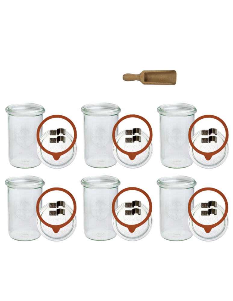 Słoiki weck - Słoiki Weck 1l 1050ml soki MOLD miarka spinki wieko gumka 6szt - product b2b.wamar.biz 2