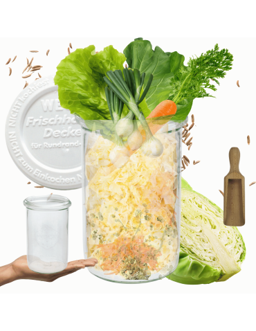 Słoik Weck 1050ml wek 1l MOLD produkty sypkie plastikowe wieko MIARKA 1szt