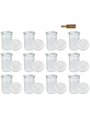 Słoiki Weck 1050ml 1l MOLD sypkie produkty plastikowe wieka MIARKA 12szt - product 2