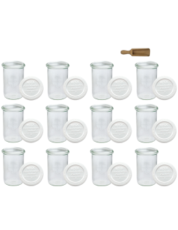 Słoiki Weck 1050ml 1l MOLD sypkie produkty plastikowe wieka MIARKA 12szt - product 2