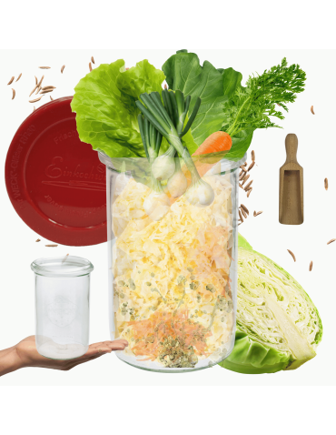 Słoik Weck 1050ml 1l na płynne produkty MOLD silikonowe wieko 1szt miarka