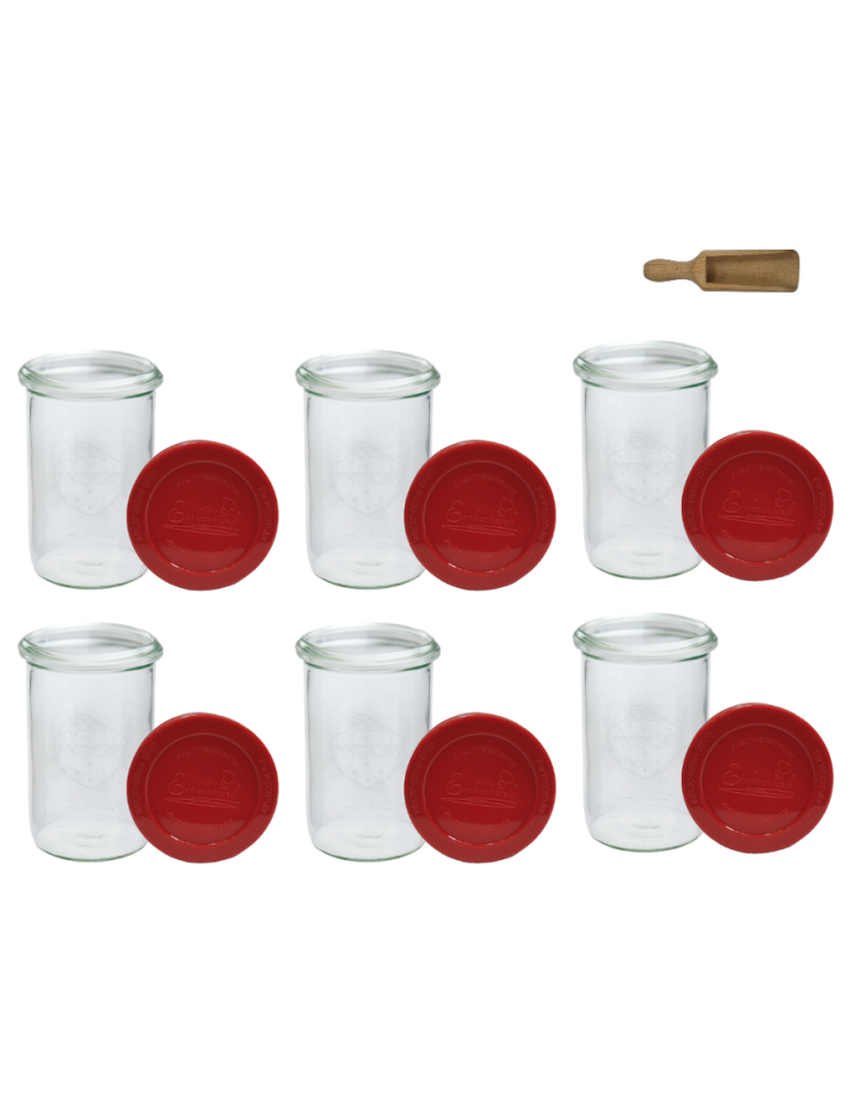 Słoiki weck - Słoiki Weck 1050ml weki 1l płyny MOLD szczelne silikonowe wieko 6szt miarka - product b2b.wamar.biz 2