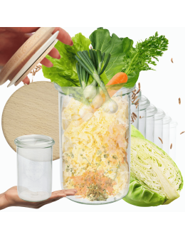 Słoiki Weck 1l przetwory MOLD szczelne drewniane wieka 6szt 1050