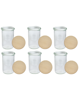 Słoiki Weck 1l przetwory MOLD szczelne drewniane wieka 6szt 1050 - product 2