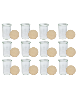 Słoiki Weck 1l przetwory MOLD drewniane wieka z gumką 12szt 1050 - product 2