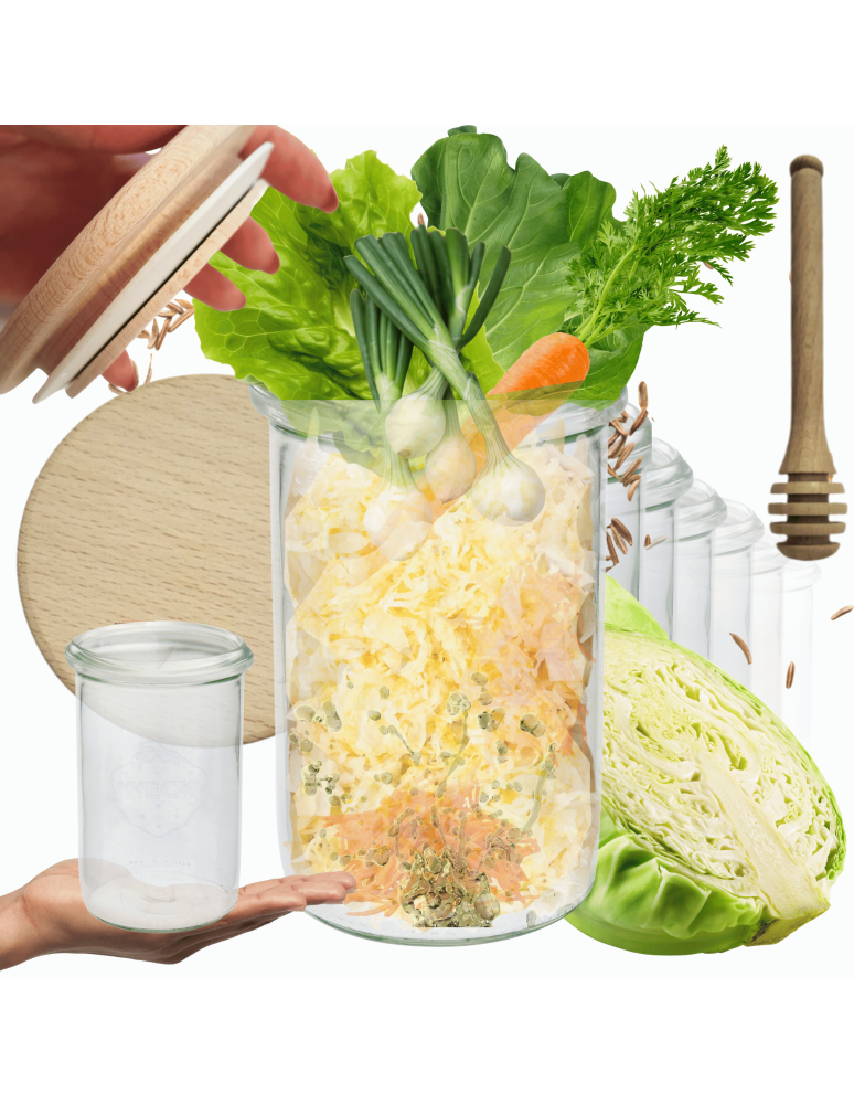Słoiki weck - Słoiki Weck 1l 1050ml MOLD szczelne drewniane wieka 6szt nabierak - produkt b2b.wamar.biz 1