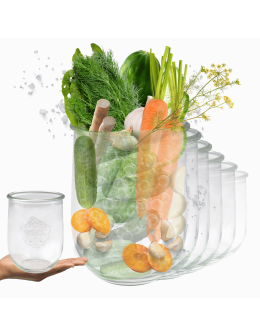 Słoiki Weck 1l słoiki szklane pojemniki TULIP na przetwory 6szt 1062