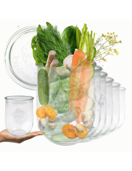 Słoiki Weck 1l słoiki szklane pojemniki TULIP wieka szkło 12szt 1062