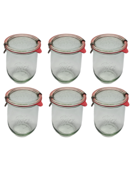 Słoiki Weck 1l 1062ml TULIP żaroodporne zapinki wieko gumka 6szt - produkt 2