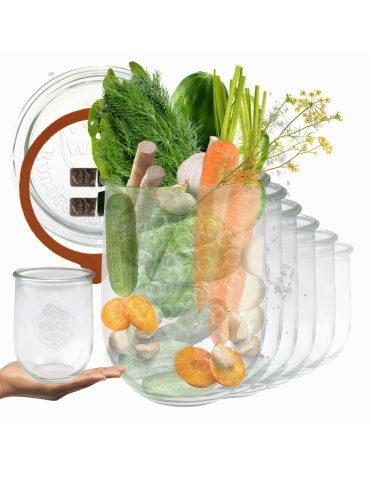 Słoiki Weck 1062 1l na wypieki TULIP żaroodporne zapinki wieko gumka 12szt