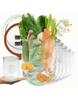 Słoiki Weck 1062 1l na wypieki TULIP żaroodporne zapinki wieko gumka 12szt