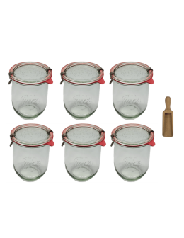 Słoiki Weck 1l 1062ml soki TULIP miarka spinki wieko gumka 6szt - product 2
