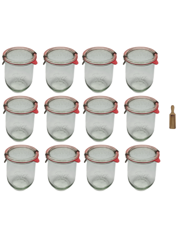 Słoiki Weck 1062 1l na sok TULIP żaroodporne miara spinki wieko gumka 12szt - product 2
