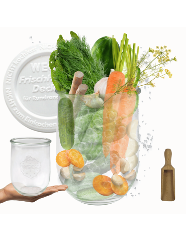 Słoik Weck 1062ml 1l TULIP produkty sypkie plastikowe wieko MIARKA 1szt