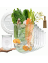 Słoiki Weck 1062ml 1l TULIP mąka ryż makaron plastikowe wieka MIARKA 6szt