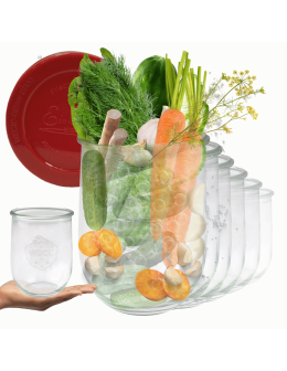 Słoiki Weck 1l na płyny TULIP słoiki szczelne silikonowe wieka 6szt 1062ml