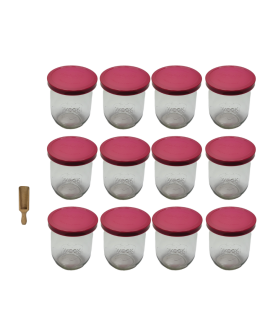 Słoiki Weck 1062 ml 1l płynne TULIP szczelne silikonowe wieko 12szt miarka - product 2