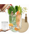 Słoik Weck 1062ml 1l na ciastka TULIP szczelne drewniane wieko 1szt miarka