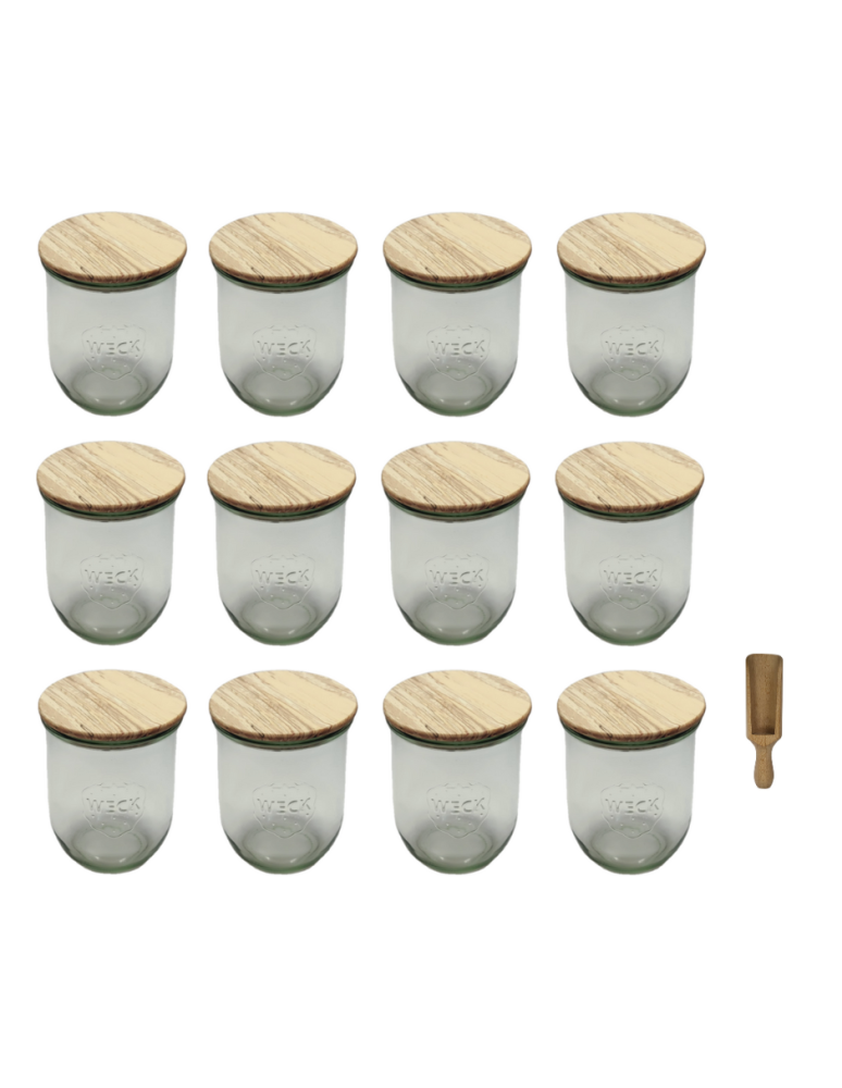 Słoiki weck - Słoiki Weck 1l 1062ml TULIP szczelne drewniane wieka 12szt miarka - product b2b.wamar.biz 2