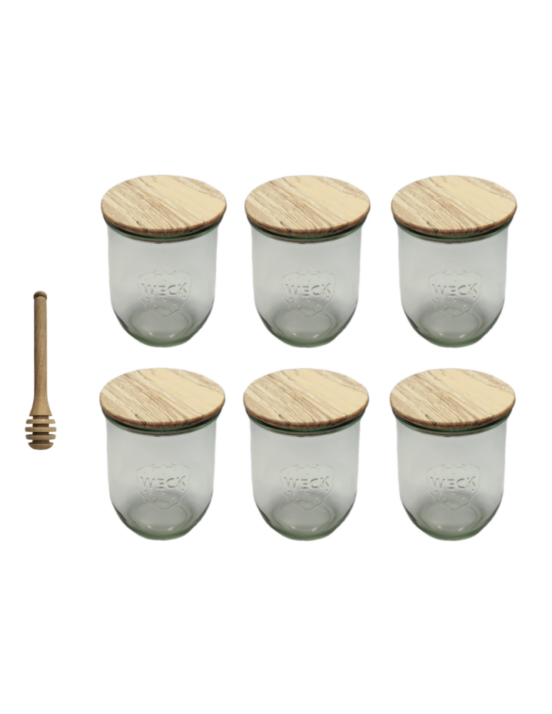 Słoiki weck - Słoiki Weck 1l 1062ml TULIP szczelne drewniane wieka 6szt nabierak - product b2b.wamar.biz 2