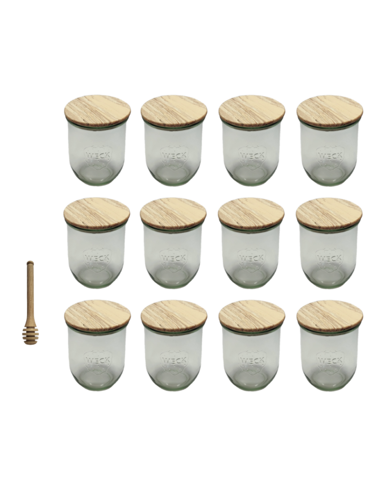 Słoiki weck - Słoiki Weck 1l 1062ml TULIP szczelne drewniane wieka 12szt nabierak - product b2b.wamar.biz 2
