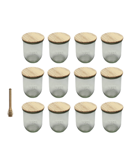 Słoiki Weck 1l 1062ml TULIP szczelne drewniane wieka 12szt nabierak - product 2