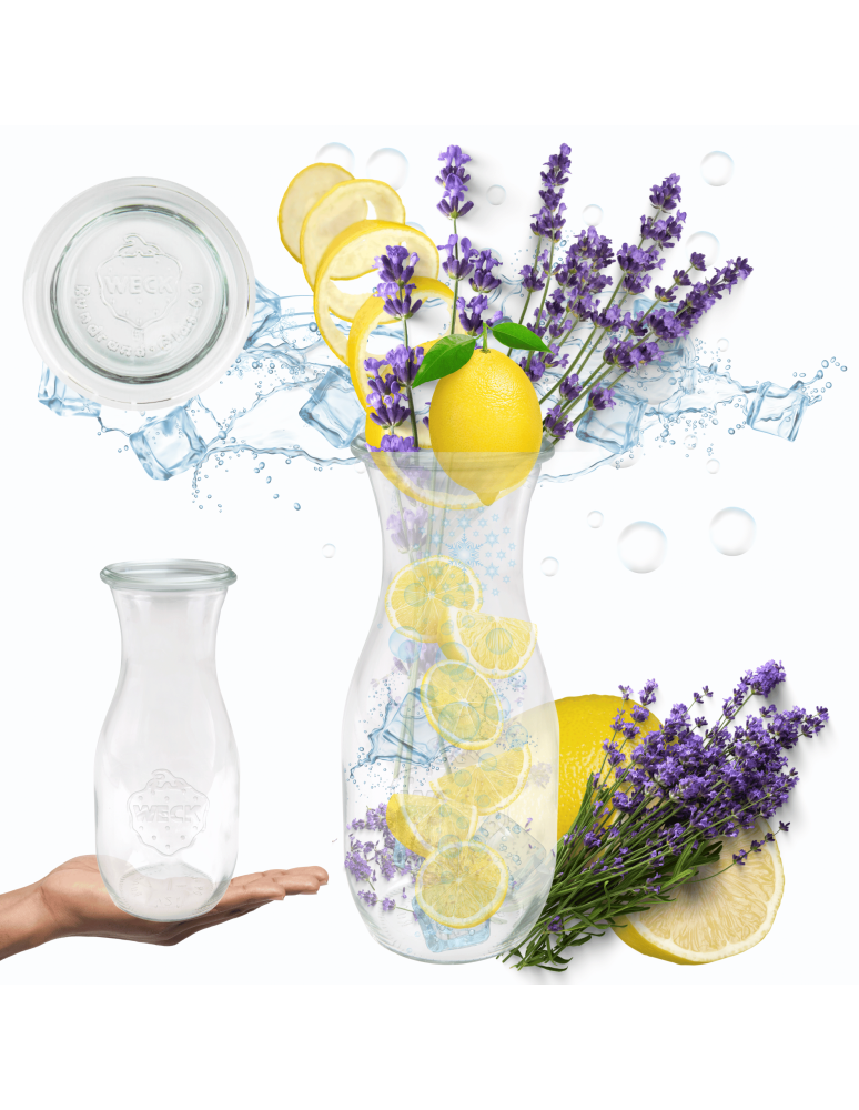 Słoiki weck - Karafka 1062ml Weck 1L wieko szklane 1szt do wody wina soku - product b2b.wamar.biz 1
