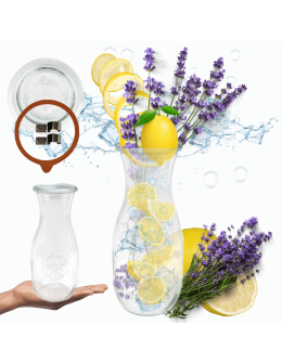 Karafka 1062ml Weck 1L zapinki wieko gumka 1szt do wody wina soku