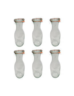 Karafki 1062ml Weck 1L zapinki wieko gumka 6szt do wody wina soku - product 2