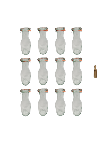 Karafki 1062ml Weck 1L miara spinki wieko gumka 12szt do wody wina soku - product 2