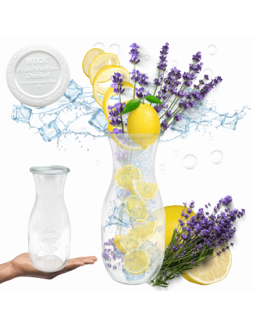 Karafka 1062ml Weck 1L plastikowe wieko 1szt do wody wina soku