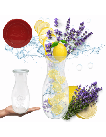 Karafka 1062ml Weck 1L silikonowe wieko 1szt do wody wina soku