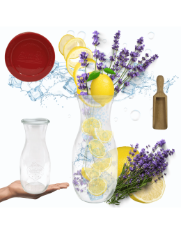 Karafka 1062ml Weck 1L silikonowe wieko 1szt miarka butelka