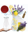 Karafki 1062ml Weck 1L szczelne silikonowe wieko 6szt miarka