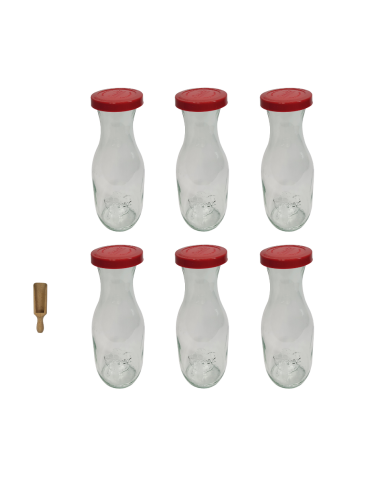 Karafki 1062ml Weck 1L szczelne silikonowe wieko 6szt miarka - product 2