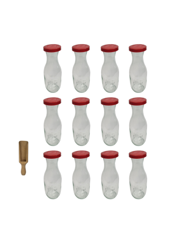 Karafki 1062ml Weck 1L szczelne silikonowe wieko 12szt miarka - produkt 2