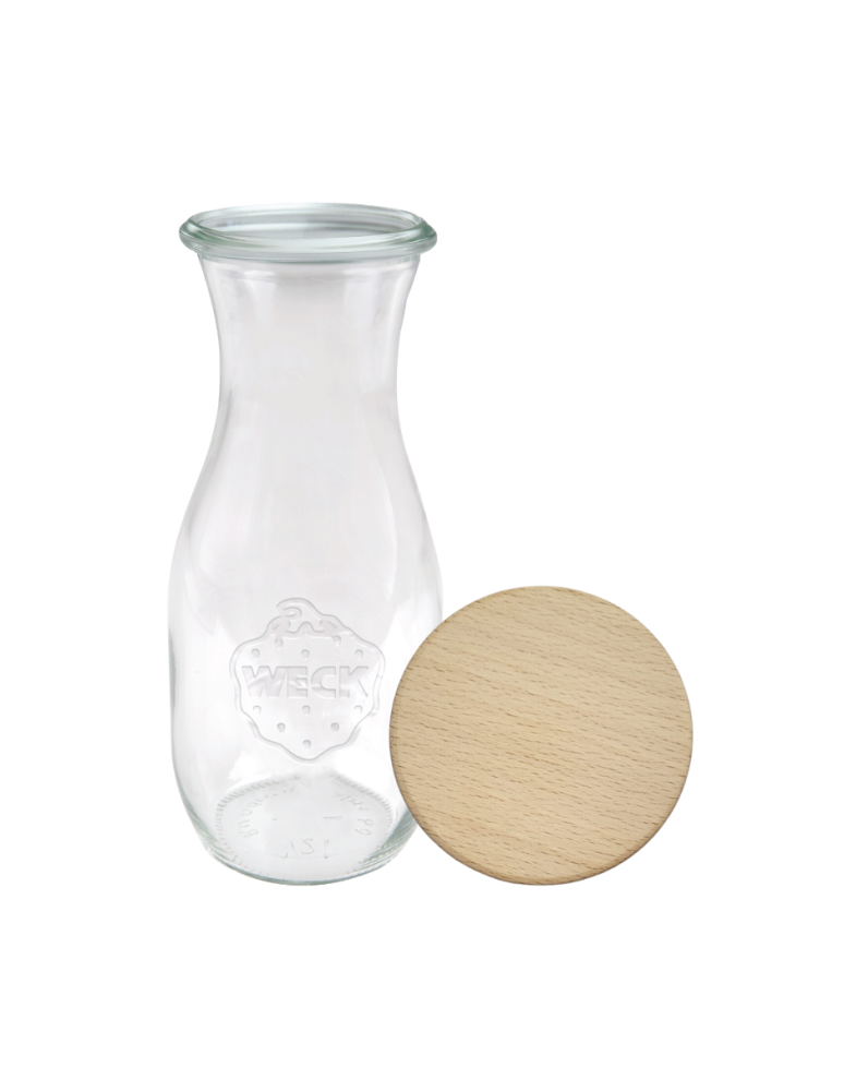 Słoiki weck - Karafka 1062ml Weck 1L drewniane wieko 1szt do wody wina soku - product b2b.wamar.biz 2