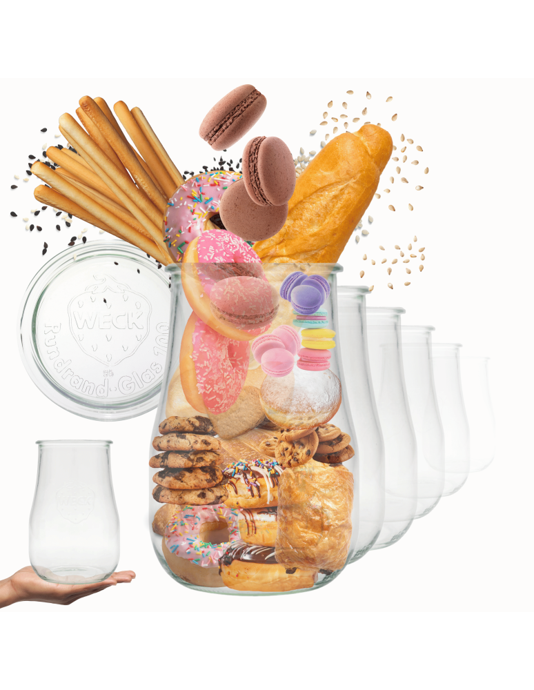 Słoiki weck - Słoiki Weck 1,75l słoiki wazon TULIP wieka szklane 6szt butelki 1750ml weki - produkt b2b.wamar.biz 1