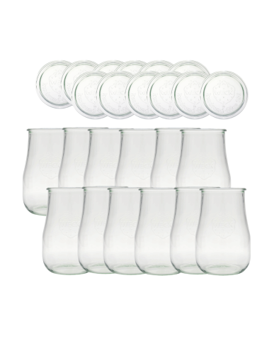 Słoiki Weck 1,75l słoiki wazon TULIP wieka szkło 12szt butelki słoje 1750ml - product 2